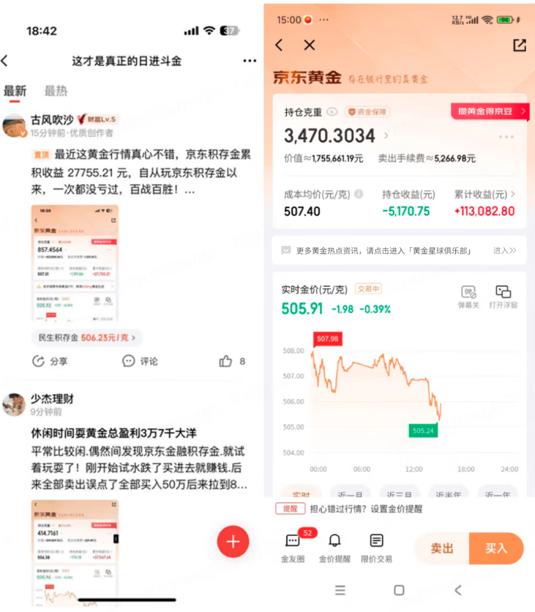 买黄金一周赚10万?千万级理财达人现身京东金融