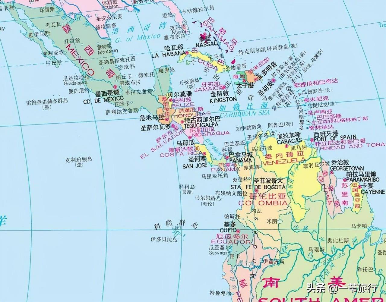 中美洲都有哪些国家