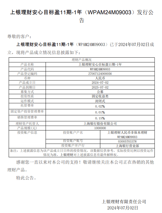 最高募集58亿，7月理财公司吸金榜出炉！上银理财一目标盈产品仅募集100万元丨机警理财日报